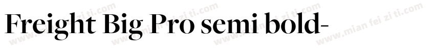Freight Big Pro semi bold字体转换